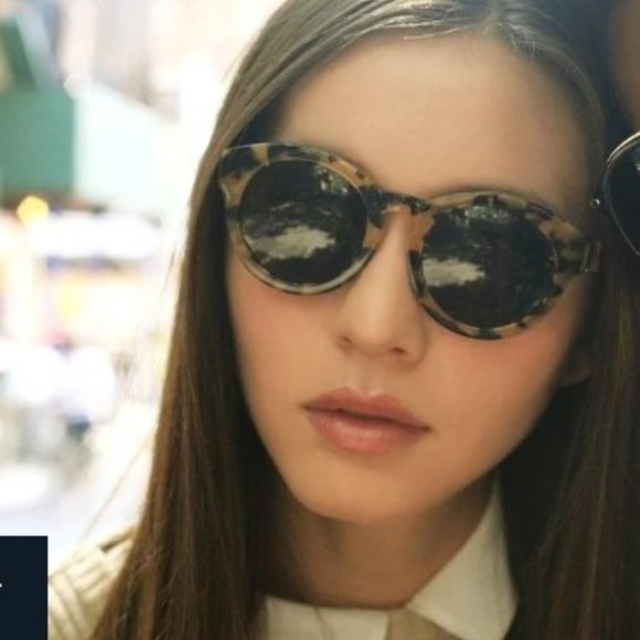 ROUND Cat Eye Leopard Print Frames Oversized Brown Sunglasses - Picture 3 of 16